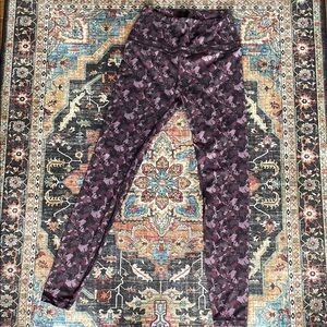 CRZ YOGA Women’s Purple Patterned Leggings